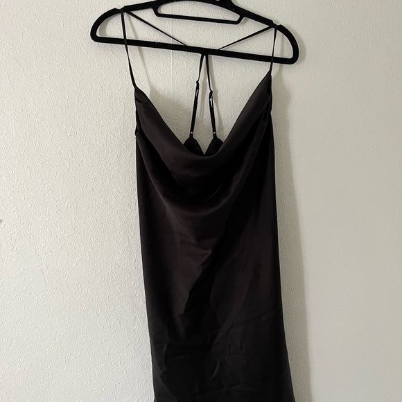 Dynamite Black Mini Slip Dress - Picture 4 of 6